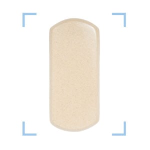 Sandstone fiberglass pool color swatch featuring a warm beige finish with natural speckled texture.