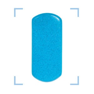 California blue fiberglass pool color swatch with a vibrant sky blue finish.