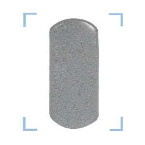 Graphite fiberglass pool color swatch featuring a medium charcoal gray finish with metallic speckles.