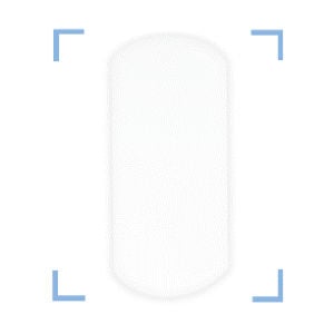 White fiberglass pool color swatch with a clean, bright white finish.
